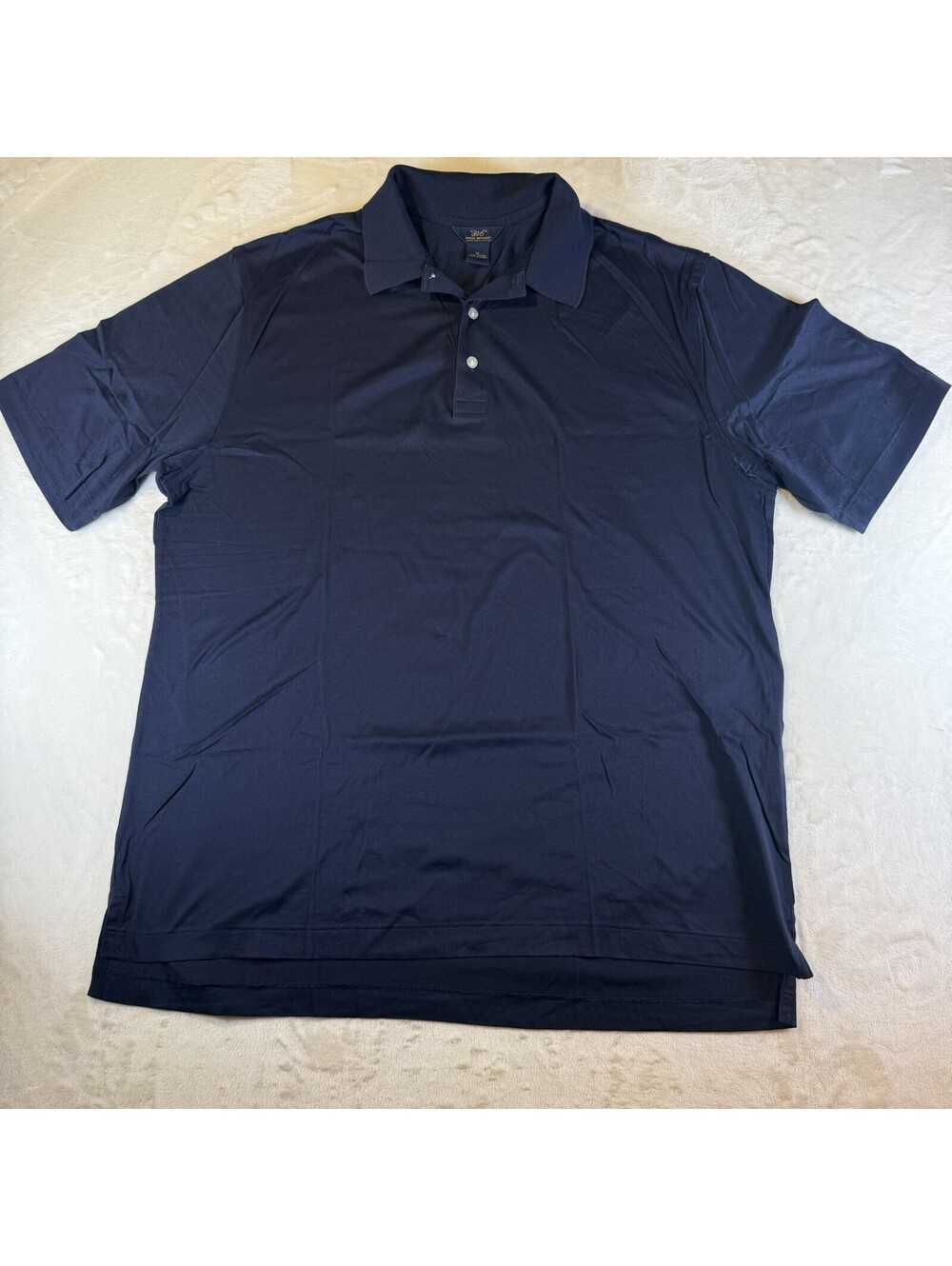 Brooks Brothers 346 Mens XL Navy Mercerized Cotton Polo Shirt